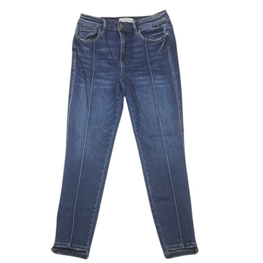 Flying Monkey Womens High Rise Skinny Jeans Dark Wash Front Seam F4388 Size 29